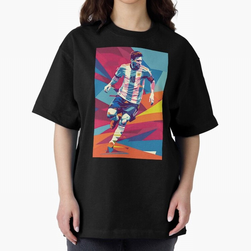 Messi in action Graphic poster design Classic T-Shirt Celebrate Golden Goal Energy in FIFA World Cup 2026 Group Stage for Fans of Messi, CR7 and Mbappe and Argentina and Brazil, Bringing Stadium Chants, National Pride, Trophy Dreams and