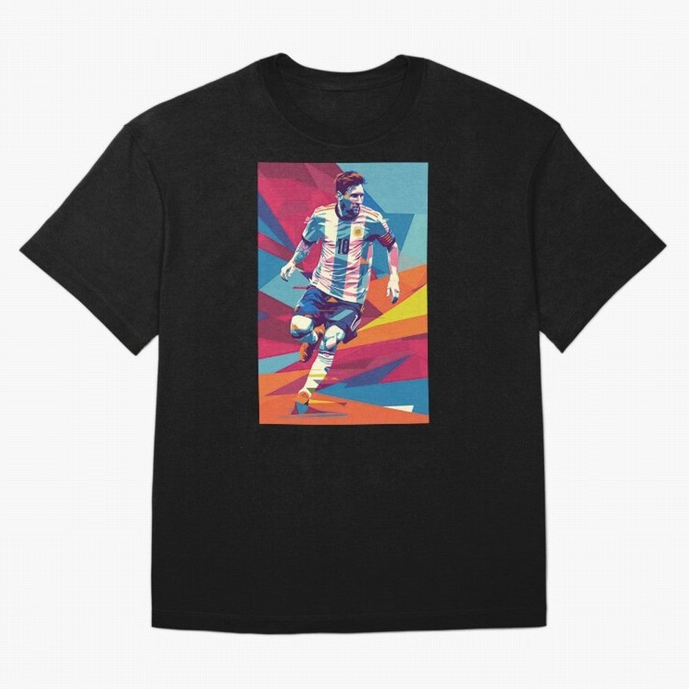Messi in action Graphic poster design Classic T-Shirt Celebrate Golden Goal Energy in FIFA World Cup 2026 Group Stage for Fans of Messi, CR7 and Mbappe and Argentina and Brazil, Bringing Stadium Chants, National Pride, Trophy Dreams and