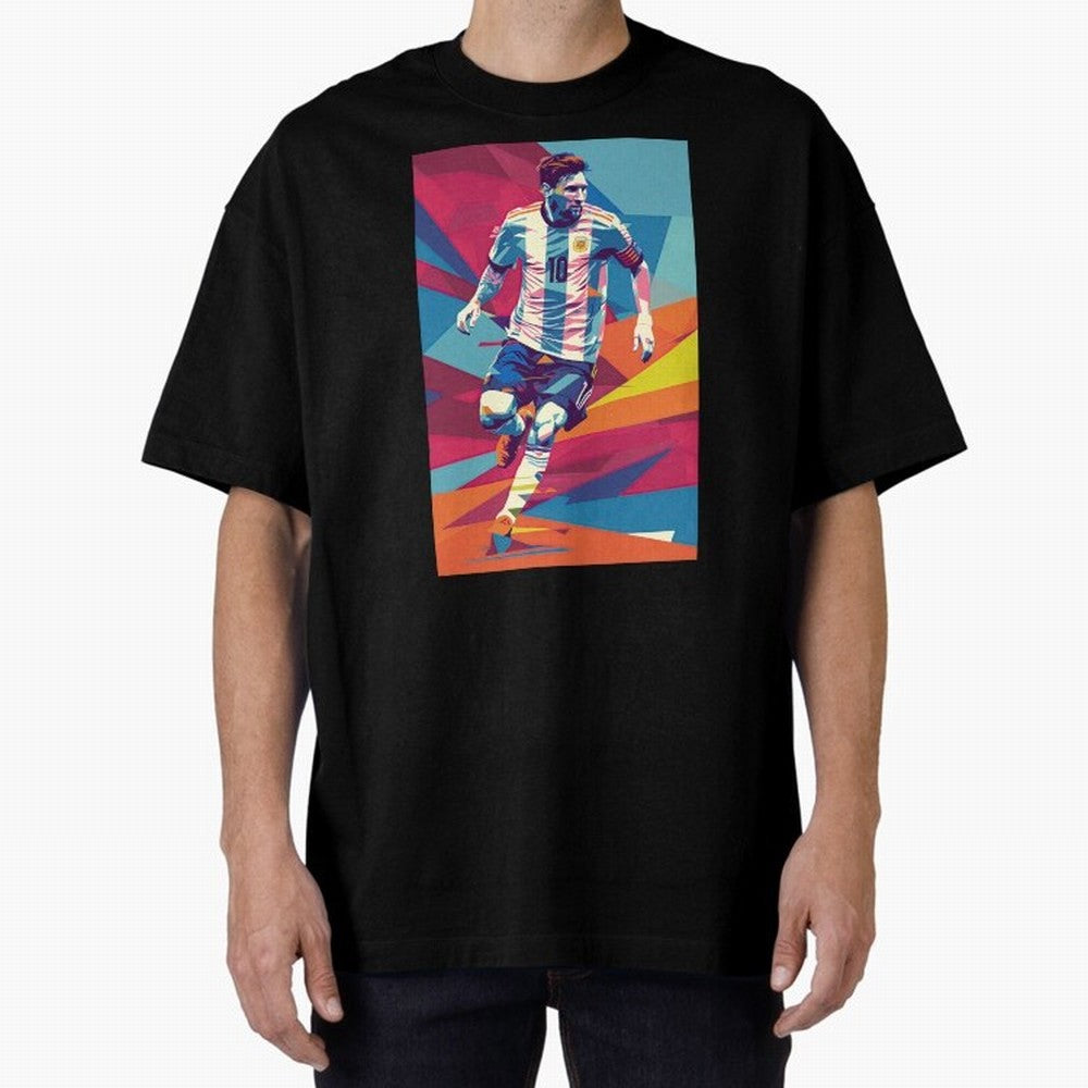 Messi in action Graphic poster design Classic T-Shirt Celebrate Golden Goal Energy in FIFA World Cup 2026 Group Stage for Fans of Messi, CR7 and Mbappe and Argentina and Brazil, Bringing Stadium Chants, National Pride, Trophy Dreams and