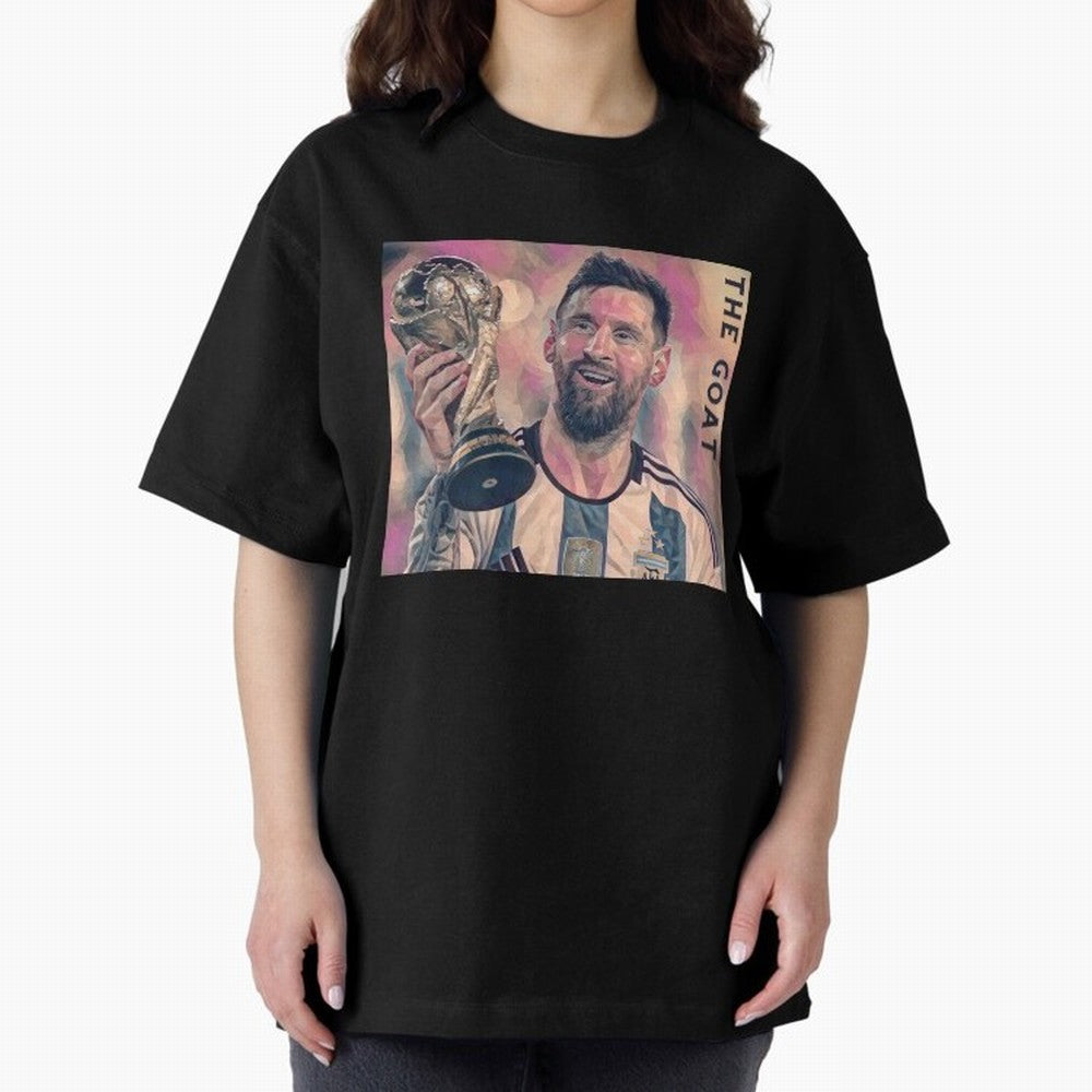 Messi T-Shirt Oversized T-Shirt Celebrate Unforgettable Nights in FIFA World Cup 2026 Spirit, Centered on France, CR7, Championship Spirit, Famous Goals, Roaring Crowds and International Football Unity; Great for Supporters Who Love Legendary