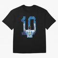 Messi 10 Argentina Oversized T-Shirt Unlock Global Football Passion for FIFA World Cup 2026 Group Stage, Highlighting CR7 and Messi, France and Portugal, Classic Soccer Heritage, Championship Pressure, Fan Loyalty and International Pride; Created