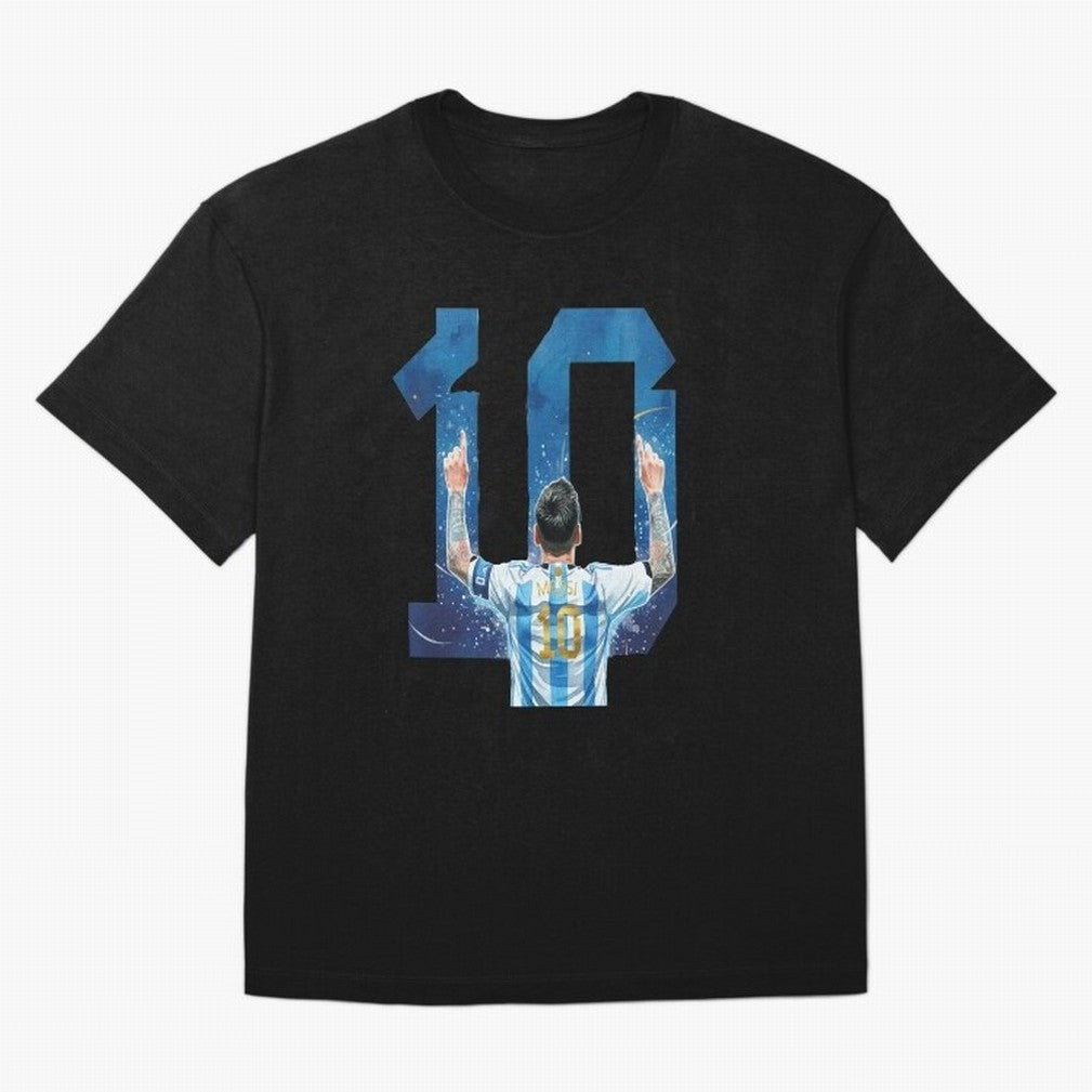 Messi 10 Argentina Oversized T-Shirt Unlock Global Football Passion for FIFA World Cup 2026 Group Stage, Highlighting CR7 and Messi, France and Portugal, Classic Soccer Heritage, Championship Pressure, Fan Loyalty and International Pride; Created