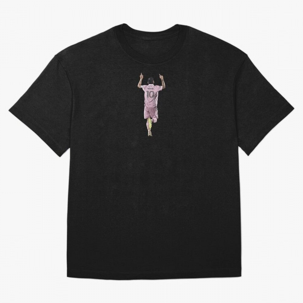 Leo Messi Soccer Football Argentina Miami Sticker Oversized T-Shirt Represent Football Lovers during the FIFA World Cup 2026 Journey through Messi and Cristiano Ronaldo Highlights, France and Portugal Pride, Football Festival Excitement, Trophy