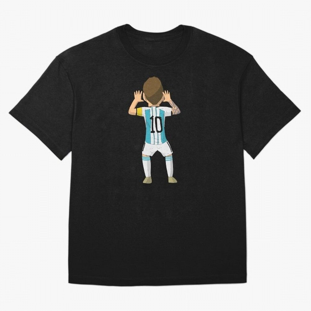 Cartoon Illustration Messi vs Netherlands World Cup Qatar 2022 Oversized T-Shirt Unlock Match Day Hype around FIFA World Cup 2026 Group Stage, Messi, Neymar and Mbappe, Argentina and Brazil, Stadium Chants, National Pride, Trophy Dreams and