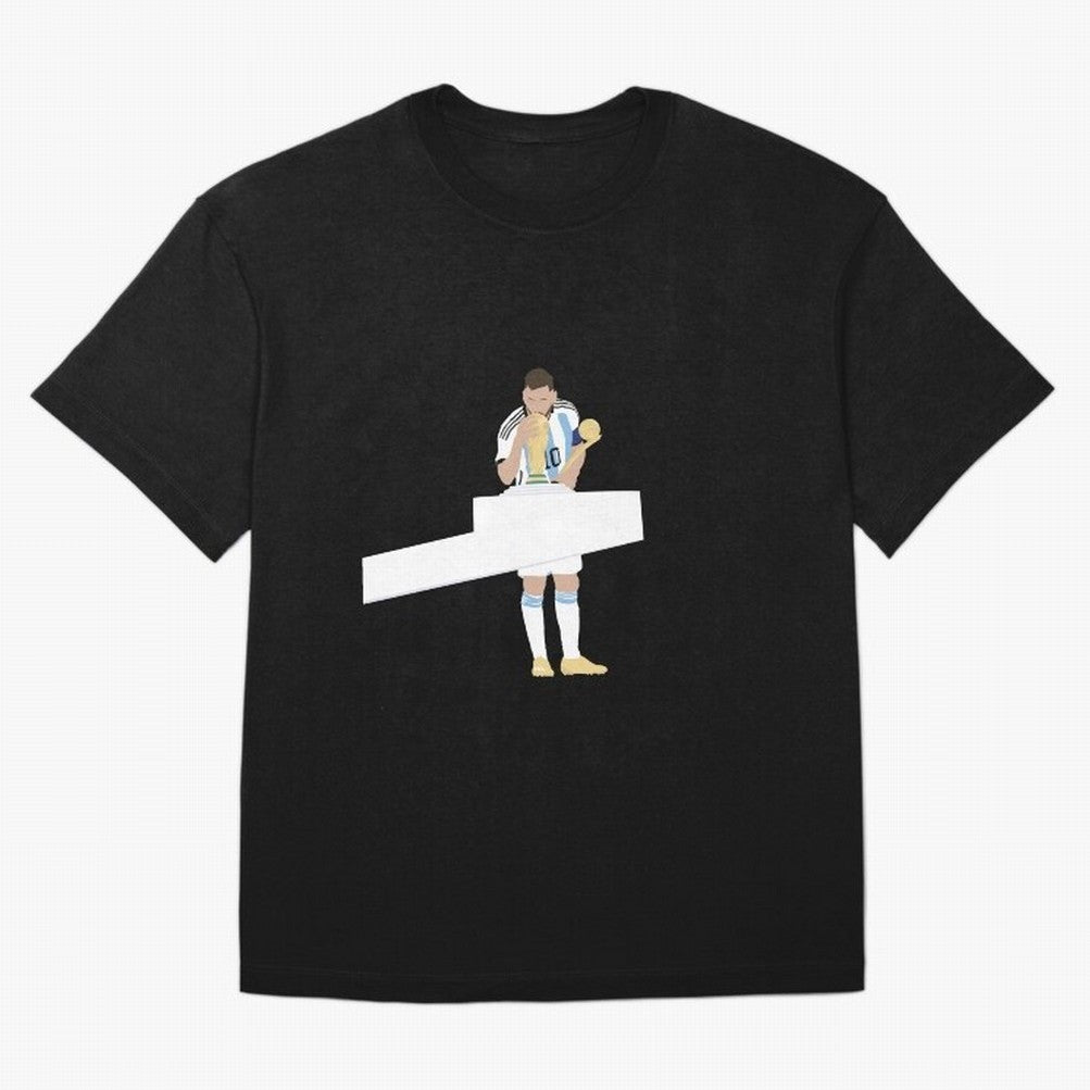 Messi minimalist design Oversized T-Shirt Show Up for the Glory of FIFA World Cup 2026 Spirit, Centered on Brazil, Portugal and Argentina, Messi, CR7 and Mbappe, Football Festival Excitement, Trophy Ambitions, Country Rivalries and Star Player