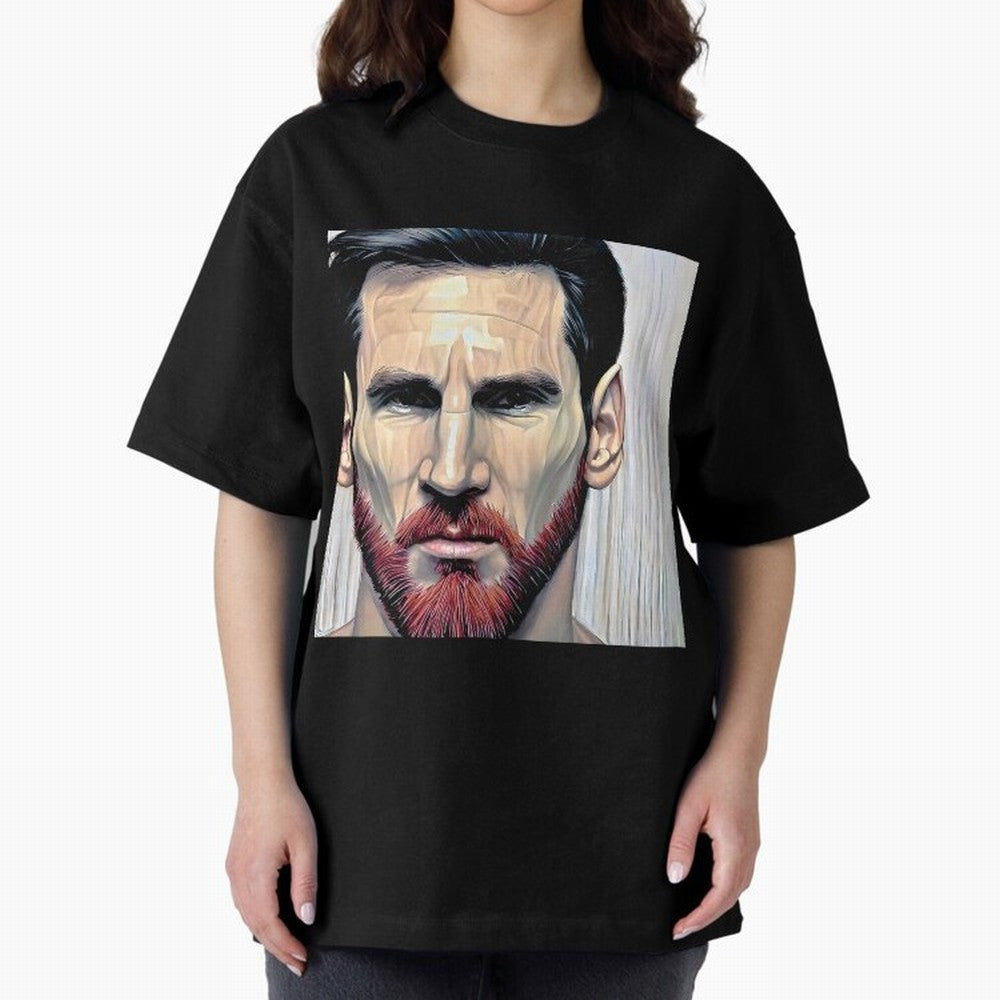Cartoon-like Messi Oversized T-Shirt Create FIFA World Cup 2026 Spirit, Built around Brazil, Portugal and Argentina, Messi, Stadium Memories, Football Loyalty, International Chants and Championship Tradition; Ideal for Passionate Fans Who Love