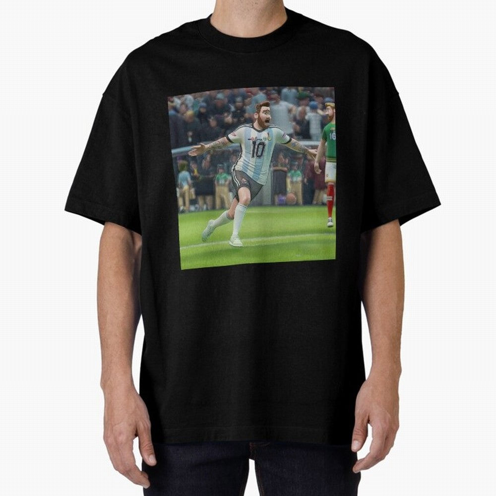Lionel Messi caricature Classic T-Shirt Back Your Heroes with FIFA World Cup 2026 Group Stage Highlighting Messi, CR7 and Mbappe, England Energy, Supporter Pride, Iconic Celebrations, Legendary Names and Global Match Day Energy; Ideal for Fans Who