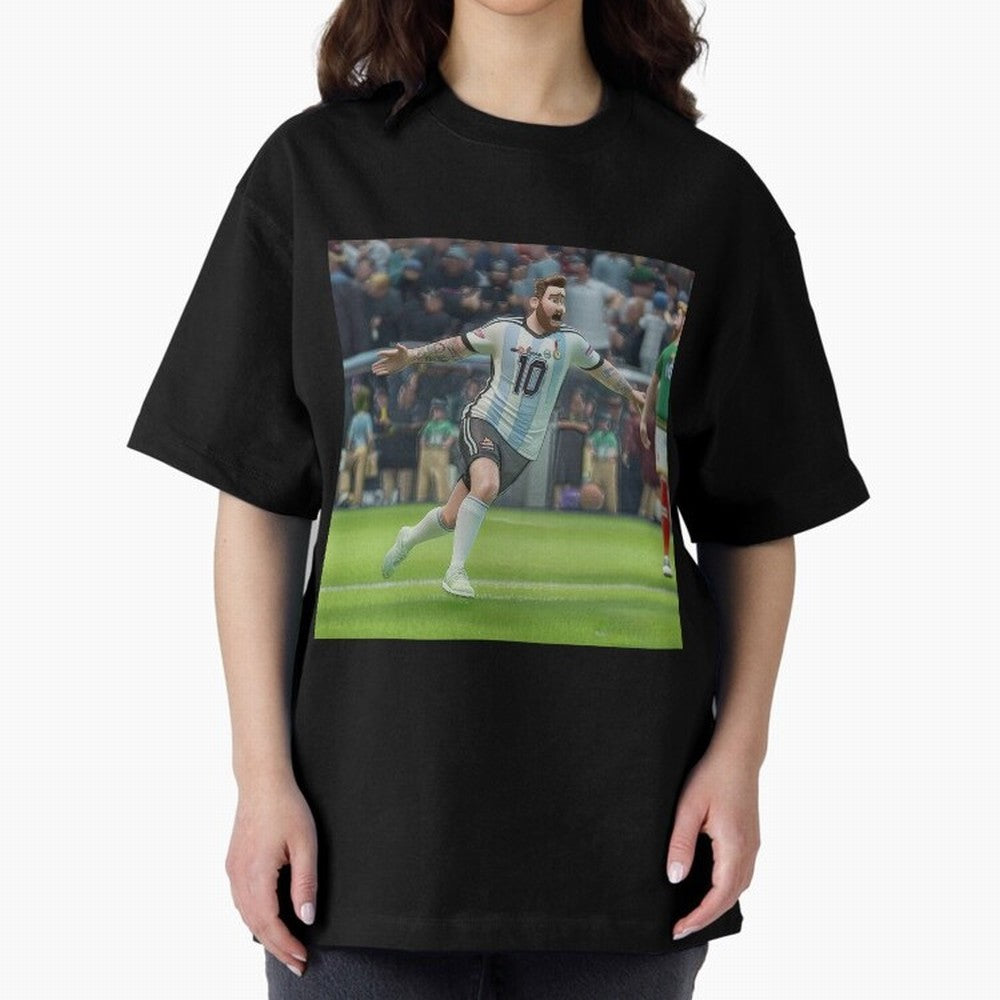 Lionel Messi caricature Classic T-Shirt Back Your Heroes with FIFA World Cup 2026 Group Stage Highlighting Messi, CR7 and Mbappe, England Energy, Supporter Pride, Iconic Celebrations, Legendary Names and Global Match Day Energy; Ideal for Fans Who