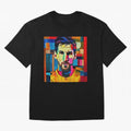 art grafic of Messi Classic T-Shirt Step into Match Day Hype around FIFA World Cup 2026 USA Canada Mexico, Mbappe and Neymar, Brazil, Vintage Soccer Flavor, Modern Football Stars, National Flags and Final Night Emotion; Great for Watch Parties,
