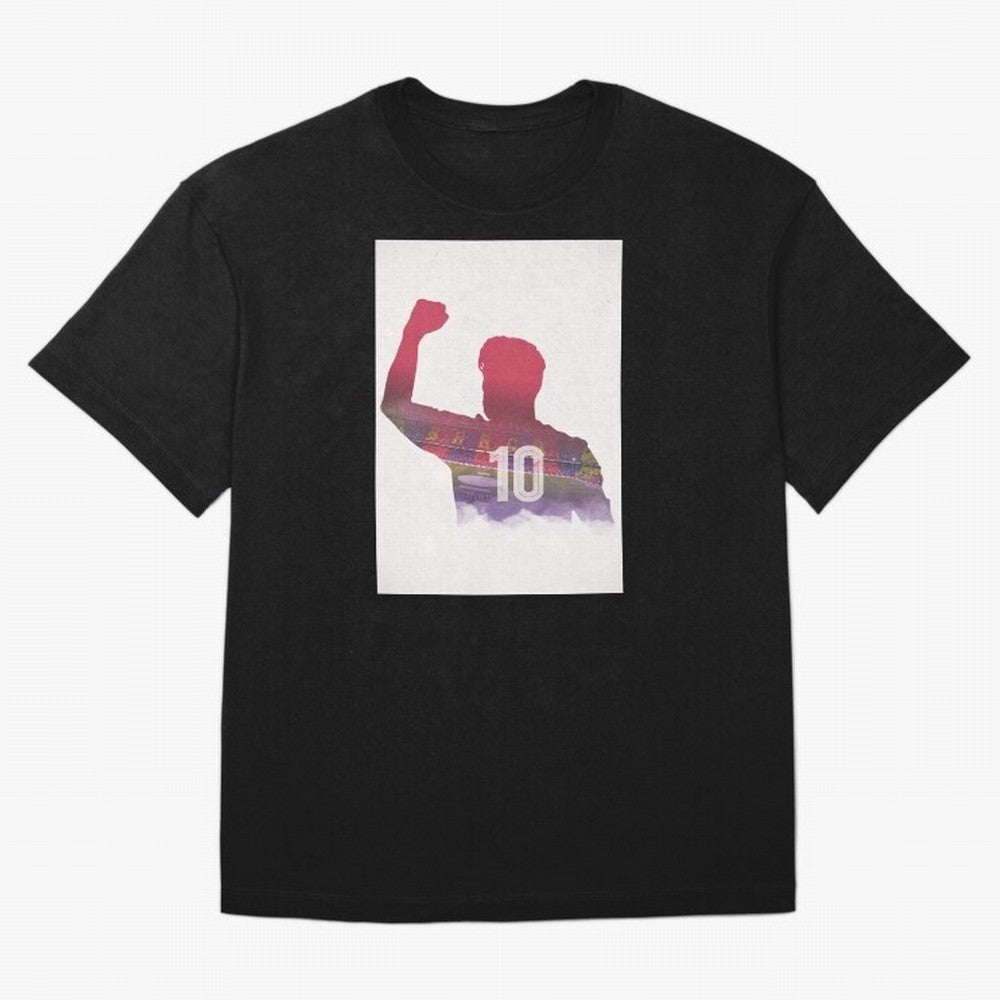 Lionel Messi Artwork Oversized T-Shirt Spotlight FIFA World Cup 2026 Group Stage Highlighting Haaland and Mbappe, France Energy, Game Day Rituals, Football Legends, Country Pride and the Road to the Final; Great for Supporters Who Love Legendary