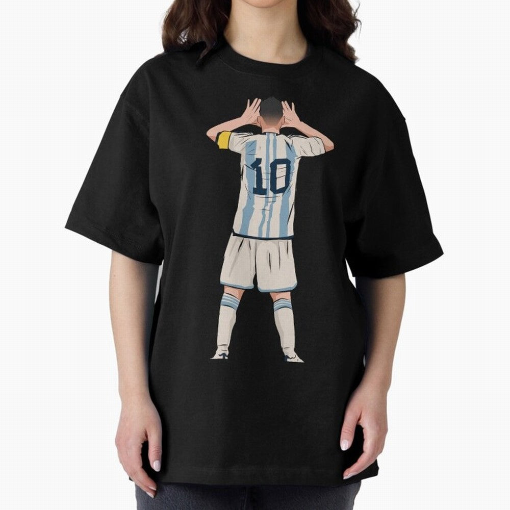 Lionel Messi Oversized T-Shirt Mark the FIFA World Cup 2026 Group Stage Journey through Neymar, Haaland and Cristiano Ronaldo Highlights, Brazil, Portugal and Argentina Pride, Vintage Soccer Flavor, Modern Football Stars, National Flags and Final