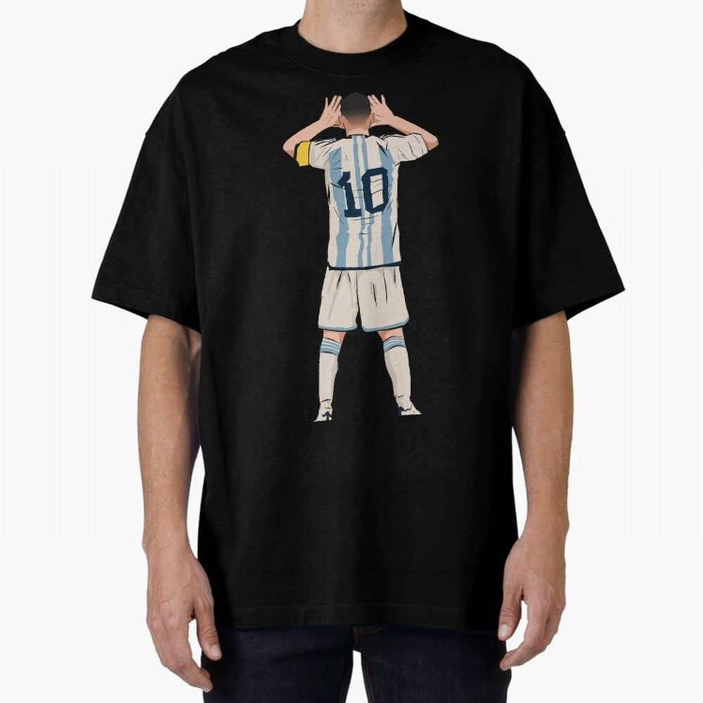 Lionel Messi Oversized T-Shirt Mark the FIFA World Cup 2026 Group Stage Journey through Neymar, Haaland and Cristiano Ronaldo Highlights, Brazil, Portugal and Argentina Pride, Vintage Soccer Flavor, Modern Football Stars, National Flags and Final