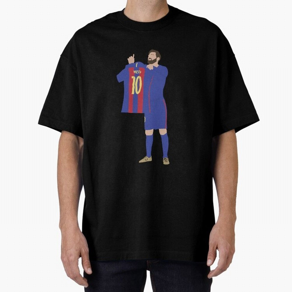 Messi minimalist design Oversized T-Shirt Show Up for the Glory of FIFA World Cup 2026 USA Canada Mexico for Fans of Cristiano Ronaldo and Spain, Bringing Championship Spirit, Famous Goals, Roaring Crowds and International Football Unity; Perfect
