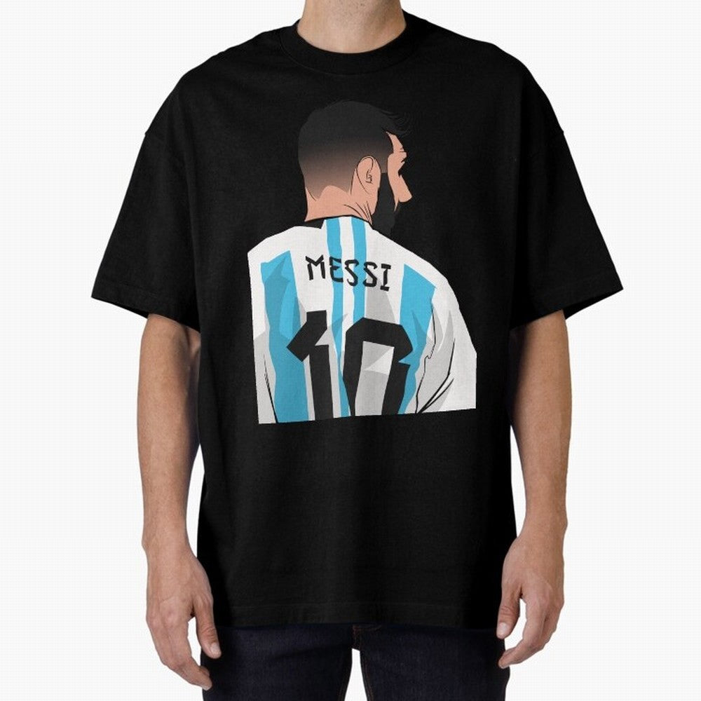 Messi Oversized T-Shirt Build Global Football Passion for FIFA World Cup 2026 Group Stage, Centered on Haaland and Mbappe, England, Vintage Soccer Flavor, Modern Football Stars, National Flags and Final Night Emotion; Built for Supporters Chasing