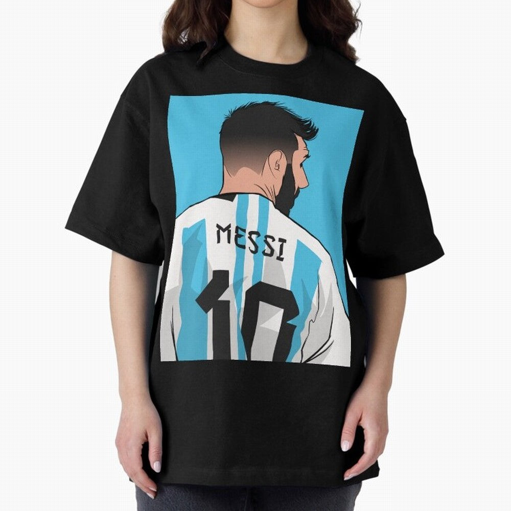 Messi Classic T-Shirt Represent Football Lovers during Global Football Passion for FIFA World Cup 2026, Capturing Messi, Brazil, Portugal and Argentina, Championship Spirit, Famous Goals, Roaring Crowds and International Football Unity; Ideal for