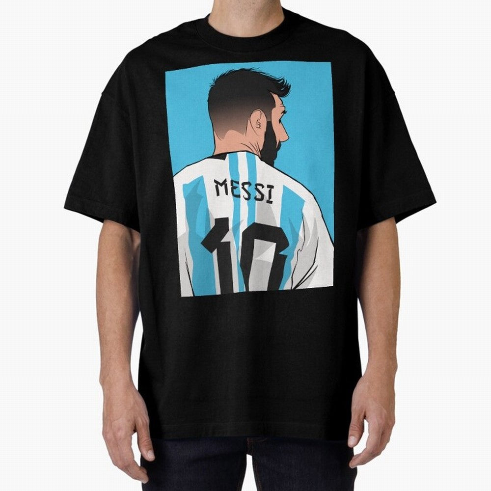 Messi Classic T-Shirt Represent Football Lovers during Global Football Passion for FIFA World Cup 2026, Capturing Messi, Brazil, Portugal and Argentina, Championship Spirit, Famous Goals, Roaring Crowds and International Football Unity; Ideal for