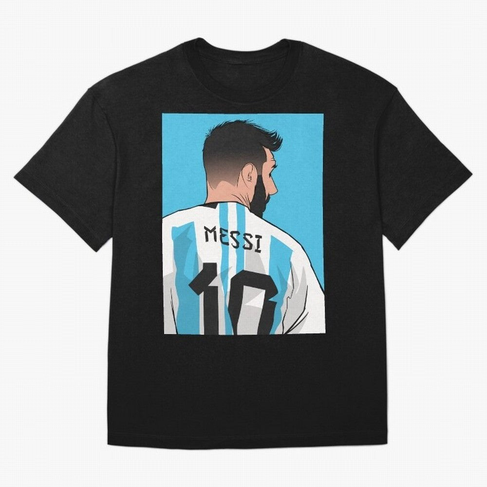 Messi Classic T-Shirt Represent Football Lovers during Global Football Passion for FIFA World Cup 2026, Capturing Messi, Brazil, Portugal and Argentina, Championship Spirit, Famous Goals, Roaring Crowds and International Football Unity; Ideal for