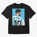 Messi Classic T-Shirt Represent Football Lovers during Global Football Passion for FIFA World Cup 2026, Capturing Messi, Brazil, Portugal and Argentina, Championship Spirit, Famous Goals, Roaring Crowds and International Football Unity; Ideal for
