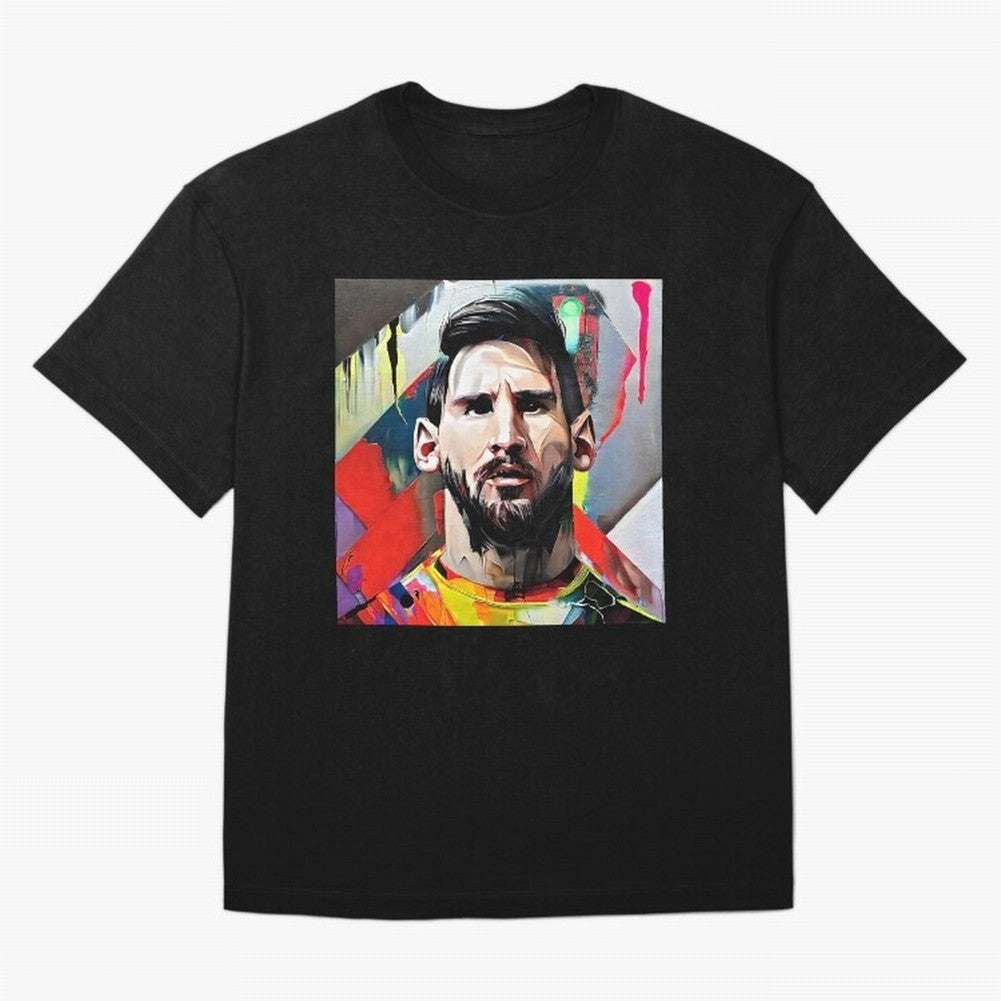 Billboard with Messi Boxy T-Shirt Make Every Kick Count in FIFA World Cup 2026 Group Stage Celebrating Mbappe, France and Portugal Energy, Football Passion, Legendary Performances, Festival Vibes and Supporter Community; Perfect for Supporters Who