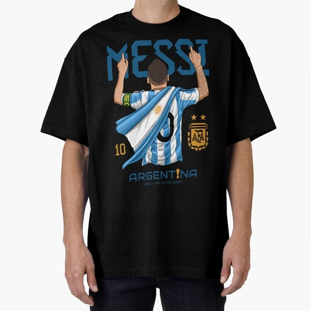 The King Leo Messi Legend Oversized T-Shirt Support Iconic Players in Global Football Passion for FIFA World Cup 2026, Driven by CR7, France and Portugal, Champion Mindset, Group Stage Buzz, Knockout Tension and Passionate Fan Culture; Perfect for