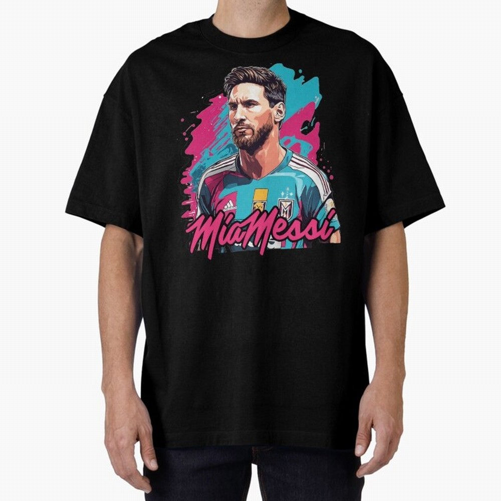 MiaMessi Premium Classic T-Shirt Show Your Love for Global Football Passion for FIFA World Cup 2026 USA Canada Mexico, Filled with CR7 and Messi, Germany, Football History, Final Match Energy, Crowd Noise and Once in a Lifetime Moments; Ideal for