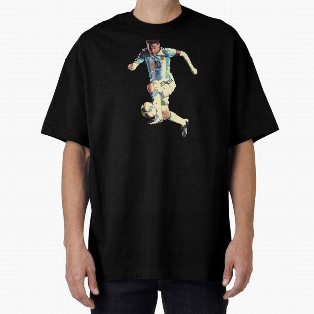 Lionel Messi Oversized T-Shirt Capture Stadium Memories from FIFA World Cup 2026 for Fans of Haaland and Mbappe and England, France and Netherlands, Bringing Tournament Hype, Historic Matchups, Family Viewing Parties and Global Sports Pride; Great