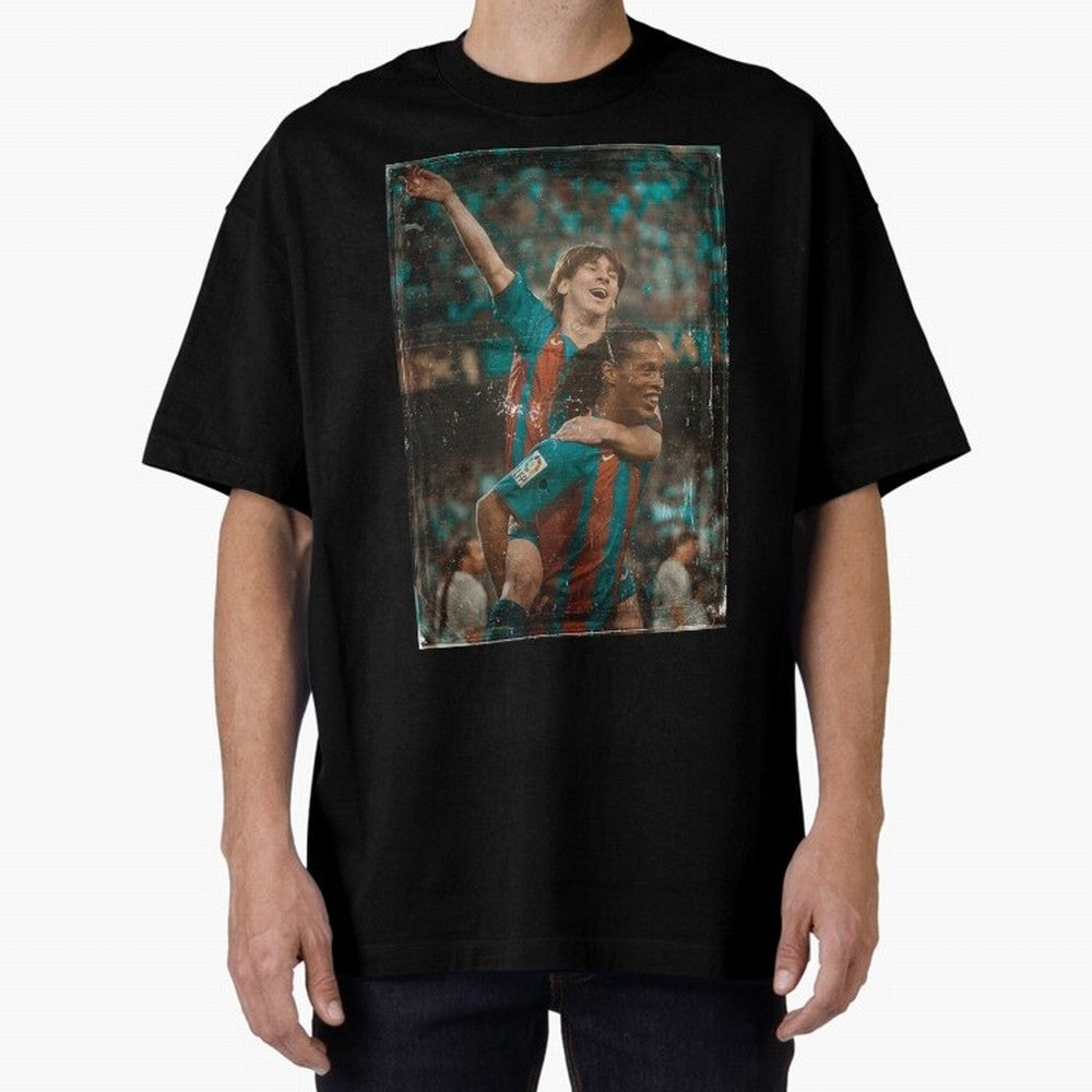 Messi and Ronaldinho Vintage Classic T-Shirt Feel International Energy from FIFA World Cup 2026 Group Stage Spirit, Filled with England, France and Netherlands, Haaland, Soccer Culture, Superstar Moments, National Team Dreams and Competitive Fire;