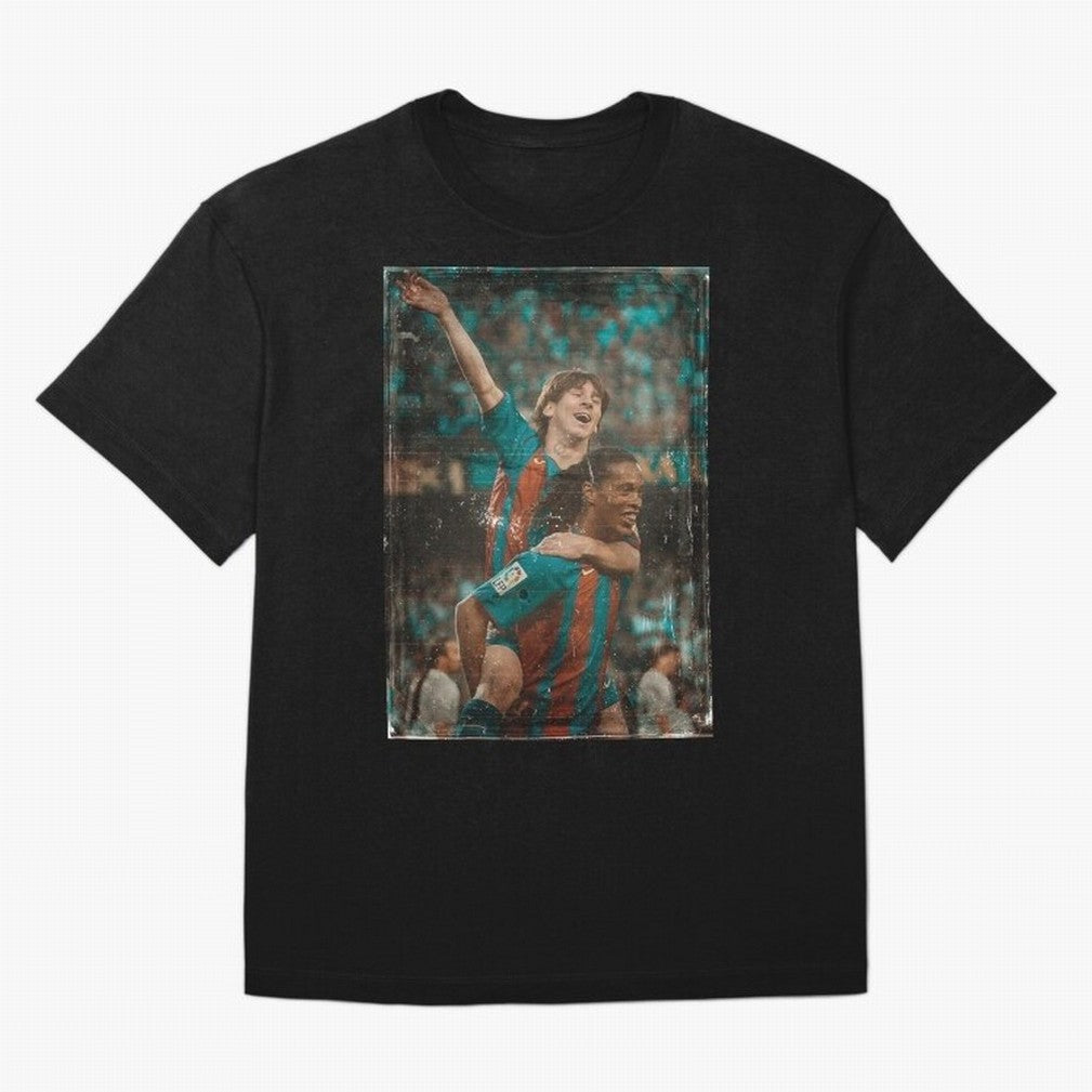 Messi and Ronaldinho Vintage Classic T-Shirt Feel International Energy from FIFA World Cup 2026 Group Stage Spirit, Filled with England, France and Netherlands, Haaland, Soccer Culture, Superstar Moments, National Team Dreams and Competitive Fire;