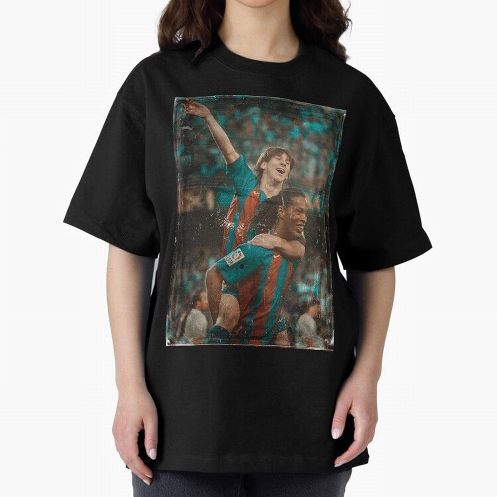 Messi and Ronaldinho Vintage Classic T-Shirt Feel International Energy from FIFA World Cup 2026 Group Stage Spirit, Filled with England, France and Netherlands, Haaland, Soccer Culture, Superstar Moments, National Team Dreams and Competitive Fire;