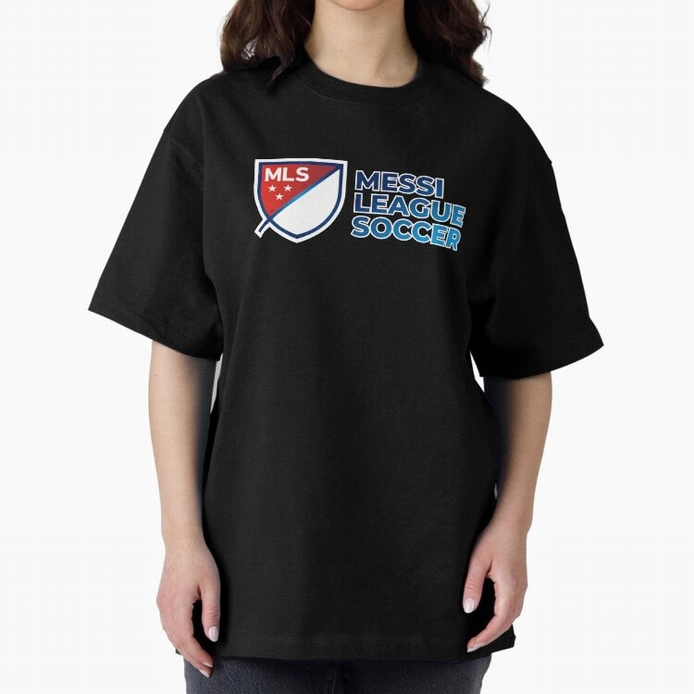 MLS Messi League Soccer Oversized T-Shirt Support the Legends of FIFA World Cup 2026 Group Stage Spirit, Connected to Spain, Haaland and Mbappe, Stadium Memories, Football Loyalty, International Chants and Championship Tradition; Ideal for Fans Who