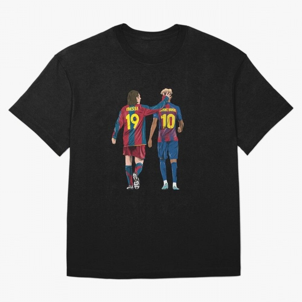 Lionel Messi and Friend Oversized T-Shirt Step into Global Football Passion for FIFA World Cup 2026 USA Canada Mexico, Inspired by Messi and Cristiano Ronaldo, Germany, Football Festival Excitement, Trophy Ambitions, Country Rivalries and Star