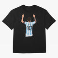 Lionel Messi Oversized T-Shirt Celebrate Every Goal in Match Day Hype around FIFA World Cup 2026 Group Stage, Cristiano Ronaldo, Brazil, Portugal and Argentina, Football History, Final Match Energy, Crowd Noise and Once in a Lifetime Moments; Great