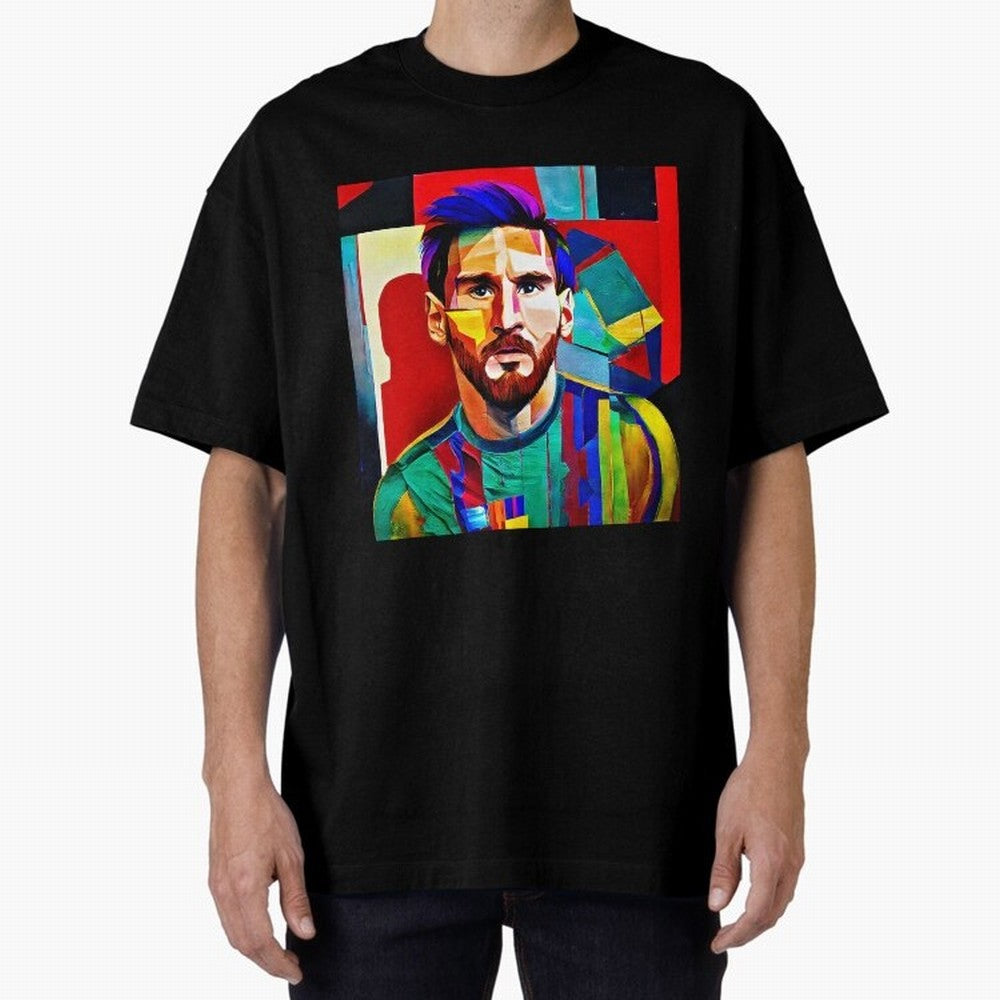 digital image of Messi Oversized T-Shirt Showcase FIFA World Cup 2026 USA Canada Mexico for Fans of Messi, Neymar and Mbappe and England and Germany, Bringing Soccer Culture, Superstar Moments, National Team Dreams and Competitive Fire; Created for