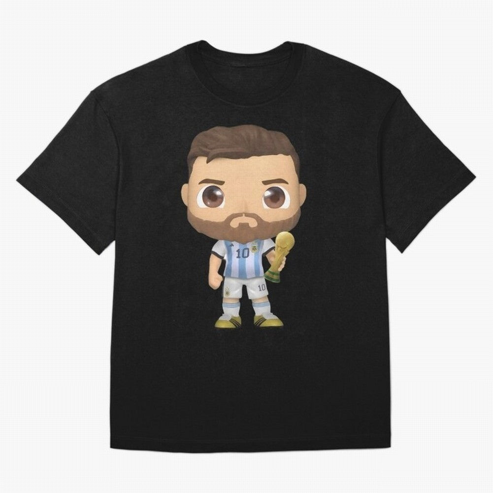Messi_Champion Oversized T-Shirt Refresh FIFA World Cup 2026 for Fans of Haaland and Mbappe and Argentina and Brazil, Bringing Vintage Soccer Flavor, Modern Football Stars, National Flags and Final Night Emotion; Built for Supporters Chasing Trophy