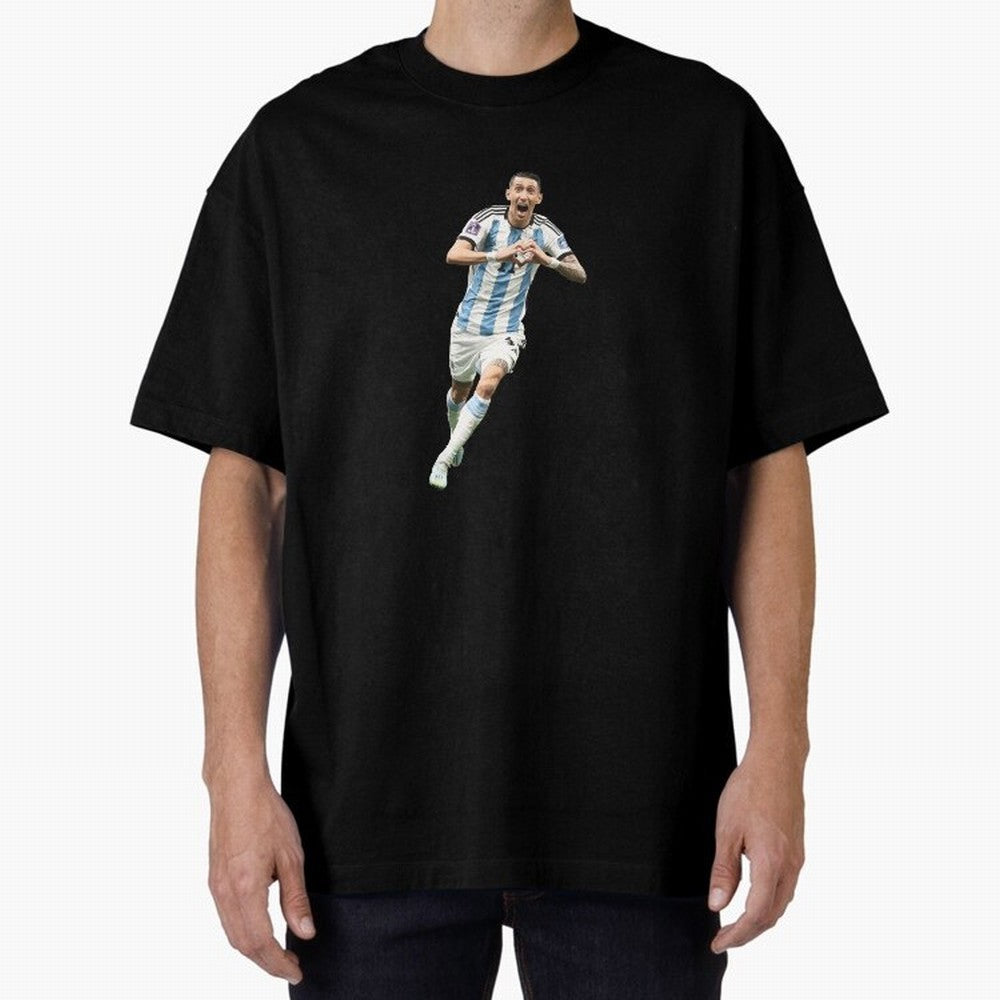 Angel Di Maria Oversized T-Shirt Mark FIFA World Cup 2026 Group Stage for Fans of Messi and Cristiano Ronaldo and England, France and Netherlands, Bringing Match Day Excitement, Supporter Culture, Golden Goals and Global Football Passion; Built for