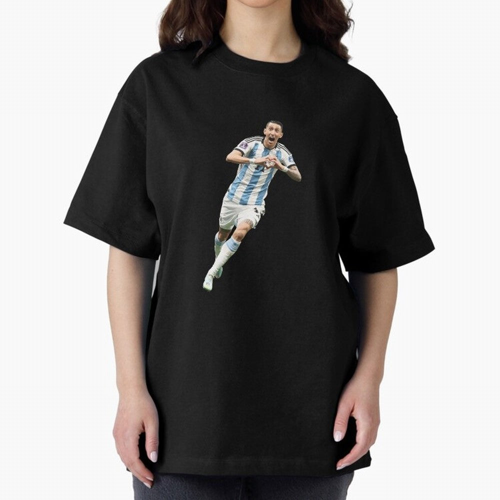 Angel Di Maria Oversized T-Shirt Mark FIFA World Cup 2026 Group Stage for Fans of Messi and Cristiano Ronaldo and England, France and Netherlands, Bringing Match Day Excitement, Supporter Culture, Golden Goals and Global Football Passion; Built for