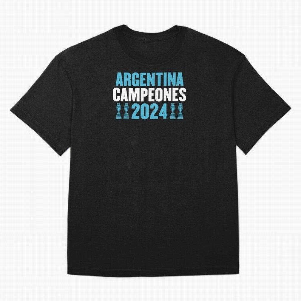 Argentina Campeones 2024 Oversized T-Shirt Relive Legendary Nights from FIFA World Cup 2026 Group Stage Centered on Haaland, Portugal, Spain and Germany Energy, Champion Mindset, Group Stage Buzz, Knockout Tension and Passionate Fan Culture; Made