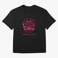 Luggage Barcelona Oversized T-Shirt Bring International Match Energy to Global Football Passion for FIFA World Cup 2026 USA Canada Mexico, Filled with Cristiano Ronaldo, Netherlands, Vintage Soccer Flavor, Modern Football Stars, National Flags and