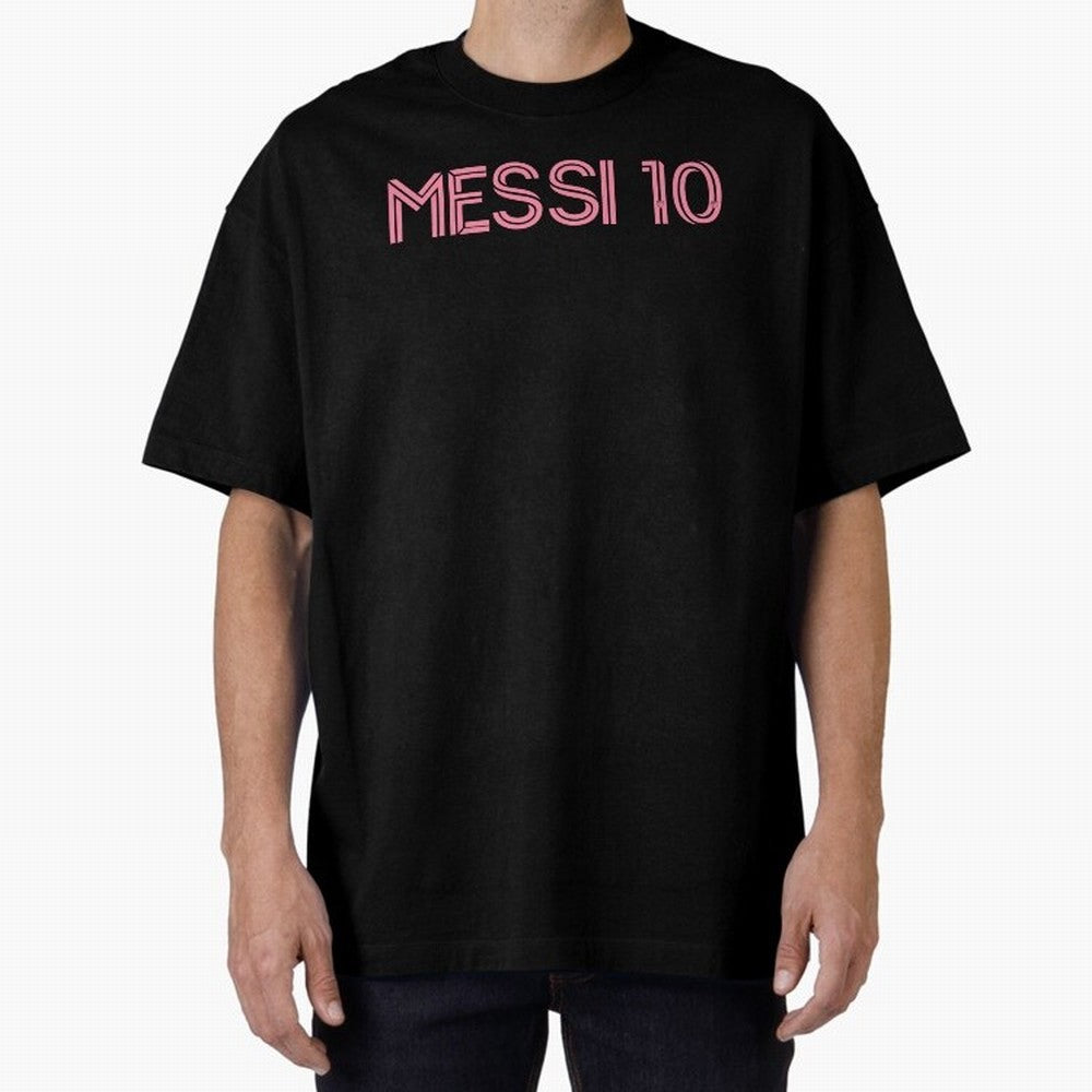 Messi Inter Miami Oversized T-Shirt Cheer for Global Football Passion for FIFA World Cup 2026, Connected to Mbappe and Neymar, Brazil, Portugal and Argentina, Vintage Soccer Flavor, Modern Football Stars, National Flags and Final Night Emotion;