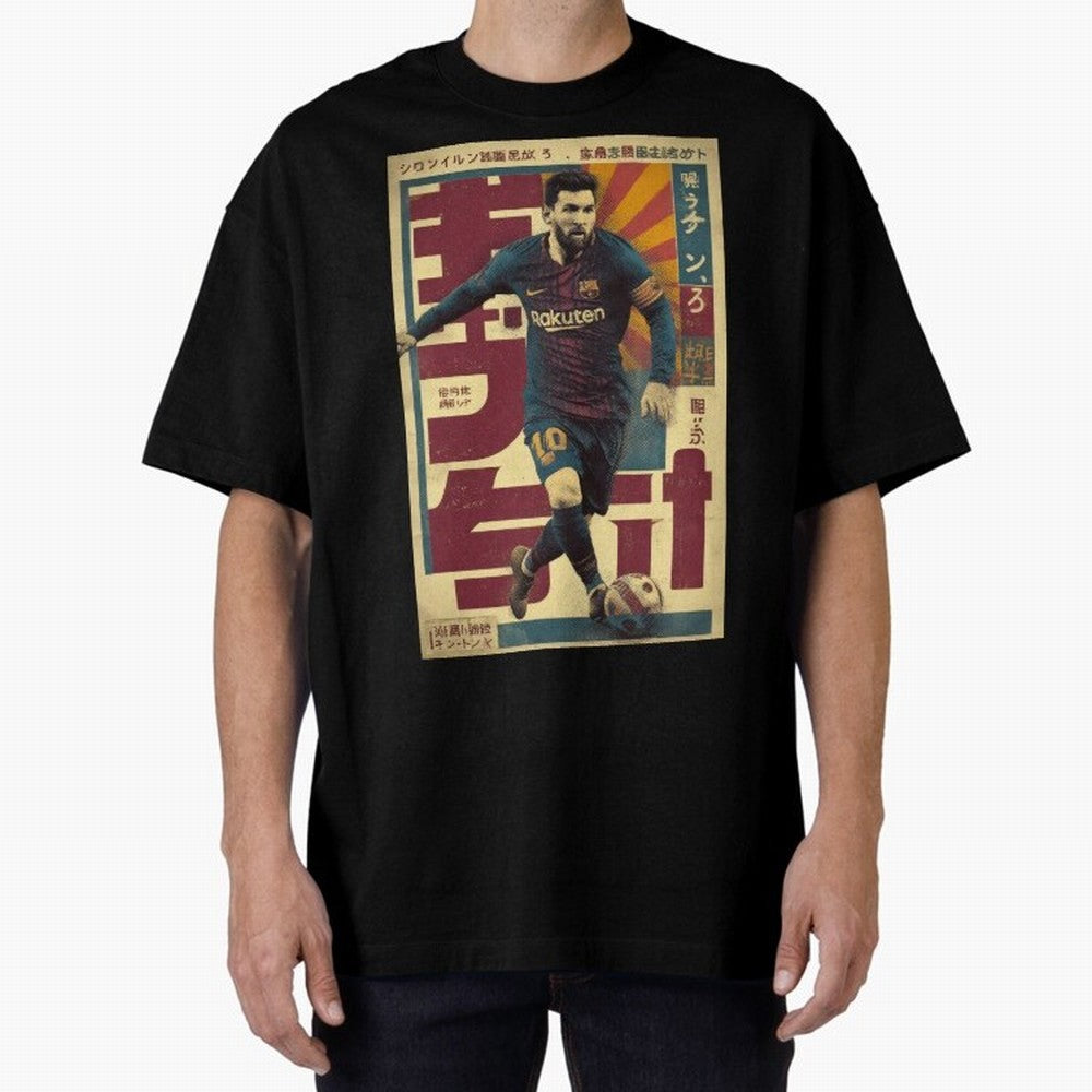 Retro 70's Japanese Messi Oversized T-Shirt Bring International Match Energy to FIFA World Cup 2026 USA Canada Mexico Spirit, Featuring Argentina, Messi, Champion Mindset, Group Stage Buzz, Knockout Tension and Passionate Fan Culture; Ideal for