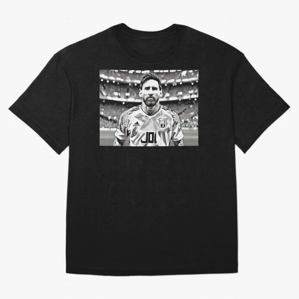 Messi Pop Art Portrait Oversized T-Shirt Show Your Tournament Heart for FIFA World Cup 2026 USA Canada Mexico Spirit, Featuring England, France and Netherlands, Cristiano Ronaldo, Soccer Culture, Superstar Moments, National Team Dreams and