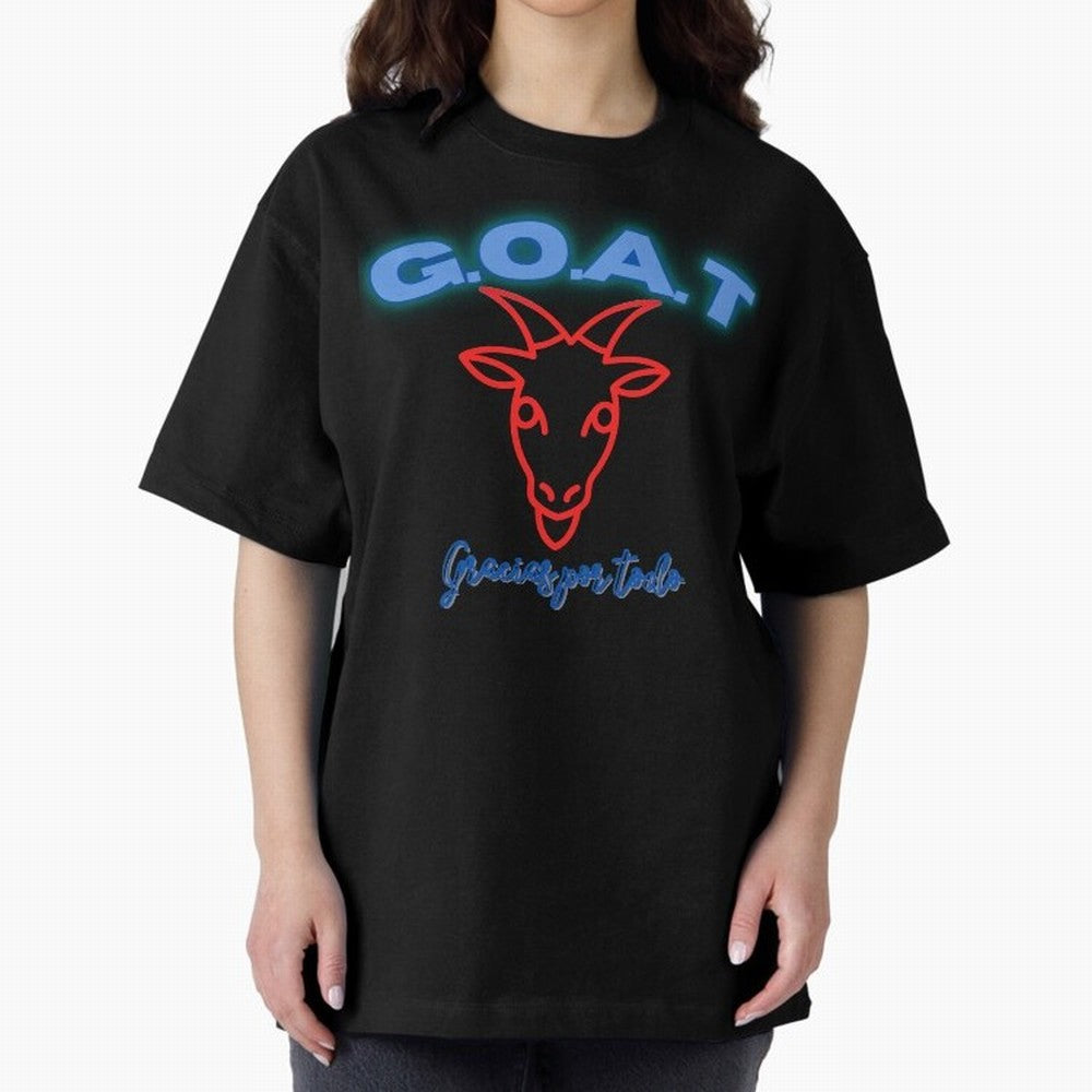 Lionel Messi THANKS GOAT Shirt Oversized T-Shirt Share the Excitement of the FIFA World Cup 2026 USA Canada Mexico Journey through CR7 Highlights, Argentina and Brazil Pride, Vintage Soccer Flavor, Modern Football Stars, National Flags and Final