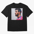 Vibrant Artistic Portrait of Lionel Messi (GOAT) - Digital painting (Version 5) Classic T-Shirt Turn Up for Global Football Passion for FIFA World Cup 2026 USA Canada Mexico, Featuring Messi, Neymar and Mbappe, Spain and Netherlands, Goal