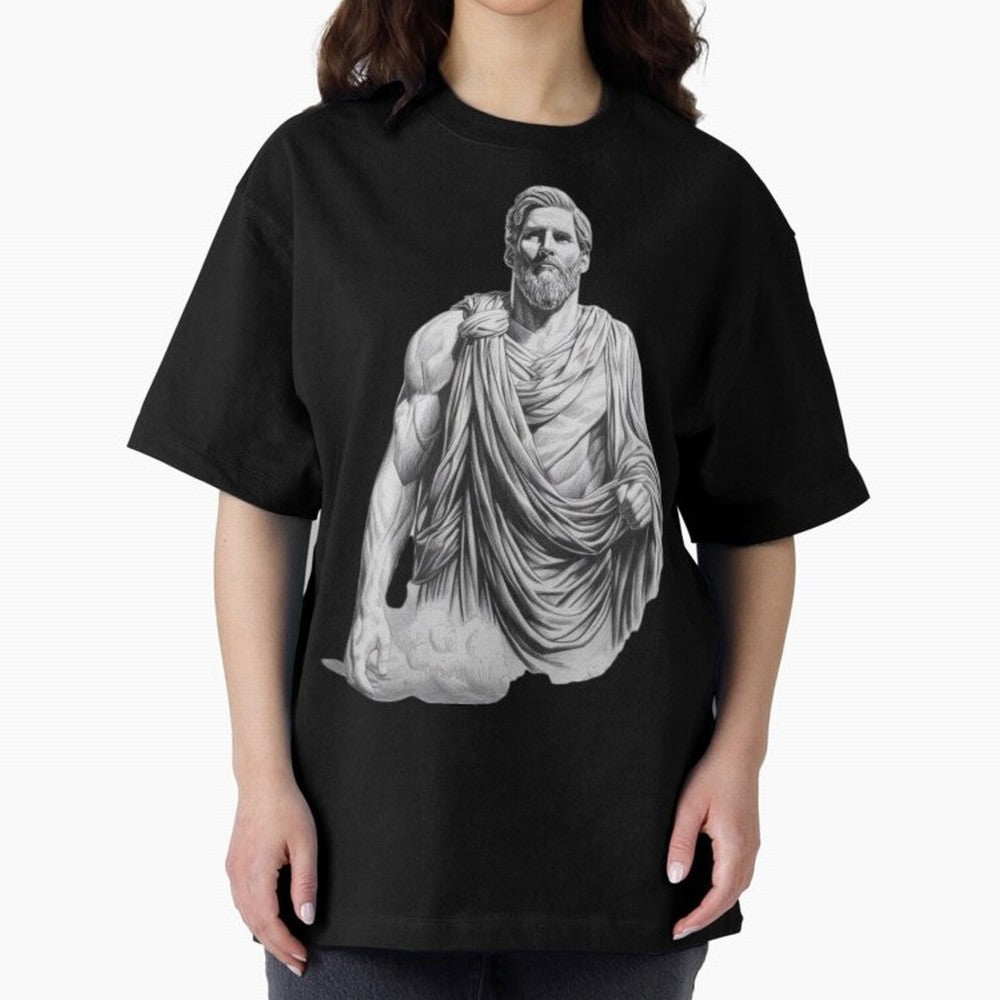 Lionel Messi - Greek God Zeus Classic T-Shirt Celebrate Soccer Greatness during FIFA World Cup 2026 USA Canada Mexico for Fans of Messi, CR7 and Mbappe and Spain and Netherlands, Bringing Retro Football Energy, Iconic Rivalries, Trophy Chase Drama