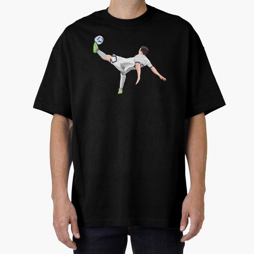 Messi Bicycle Kick Oversized T-Shirt Treasure Match Day Hype around FIFA World Cup 2026 USA Canada Mexico, Mbappe, Netherlands, Champion Mindset, Group Stage Buzz, Knockout Tension and Passionate Fan Culture; Made for Die Hard Supporters, Soccer