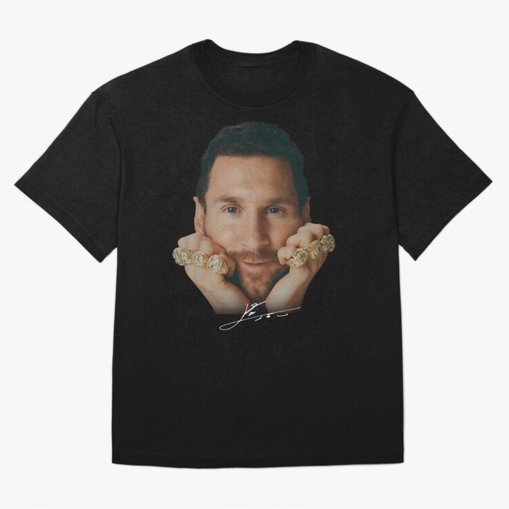 Lionel Messi 8 Ballon d'Or Gold Rings Classic T-Shirt Keep the Legacy of FIFA World Cup 2026 Group Stage Filled with Neymar, Haaland and Cristiano Ronaldo, England, France and Netherlands Energy, Fan Favorite Moments, National Team Passion, Big