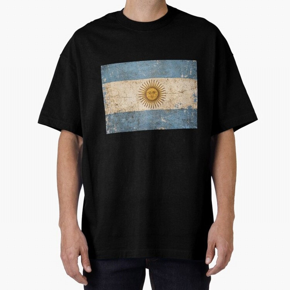 Vintage Argentina Flag Soccer Fan Design Classic T-Shirt Represent Match Day Hype around FIFA World Cup 2026 Group Stage, Mbappe, Brazil, Portugal and Argentina, Goal Celebration Energy, Supporter Heritage, Football Icons and Worldwide Tournament