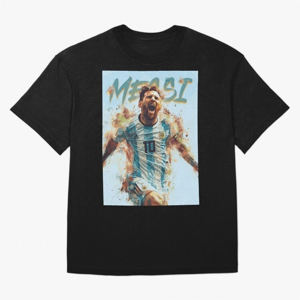 Messi Pop Art Portrait Classic T-Shirt Relive FIFA World Cup 2026 USA Canada Mexico for Fans of Mbappe and Neymar and Brazil, Portugal and Argentina, Bringing Goal Celebration Energy, Supporter Heritage, Football Icons and Worldwide Tournament Joy;
