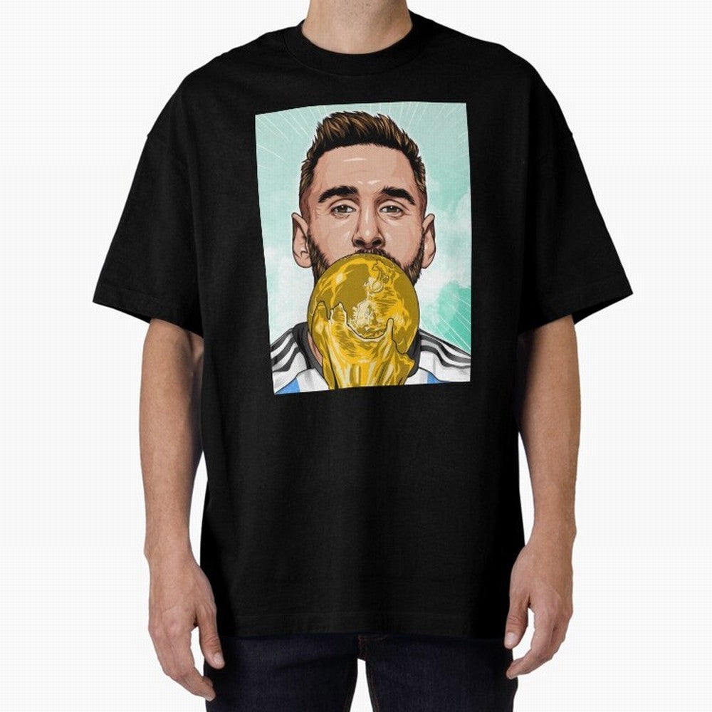 Messi goat Oversized T-Shirt Bring Home Match Day Hype around FIFA World Cup 2026, Mbappe, Argentina and Brazil, Stadium Chants, National Pride, Trophy Dreams and Unforgettable Football Memories; Built for Supporters Chasing Trophy Dreams, Final