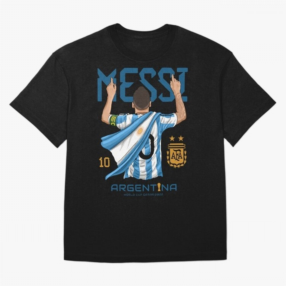 Messi Pop Art Portrait Classic T-Shirt Bring a Vintage Feel to FIFA World Cup 2026 for Fans of Messi and Cristiano Ronaldo and Spain, Bringing Fan Favorite Moments, National Team Passion, Big Match Drama and Soccer History; Ideal for Football Dads,